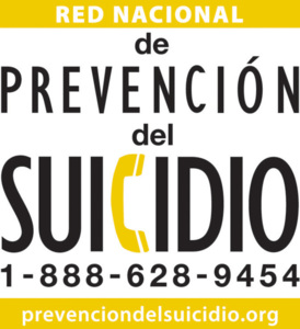 Red Nacional de Prevencion Suicidio. 1-888-628-9454